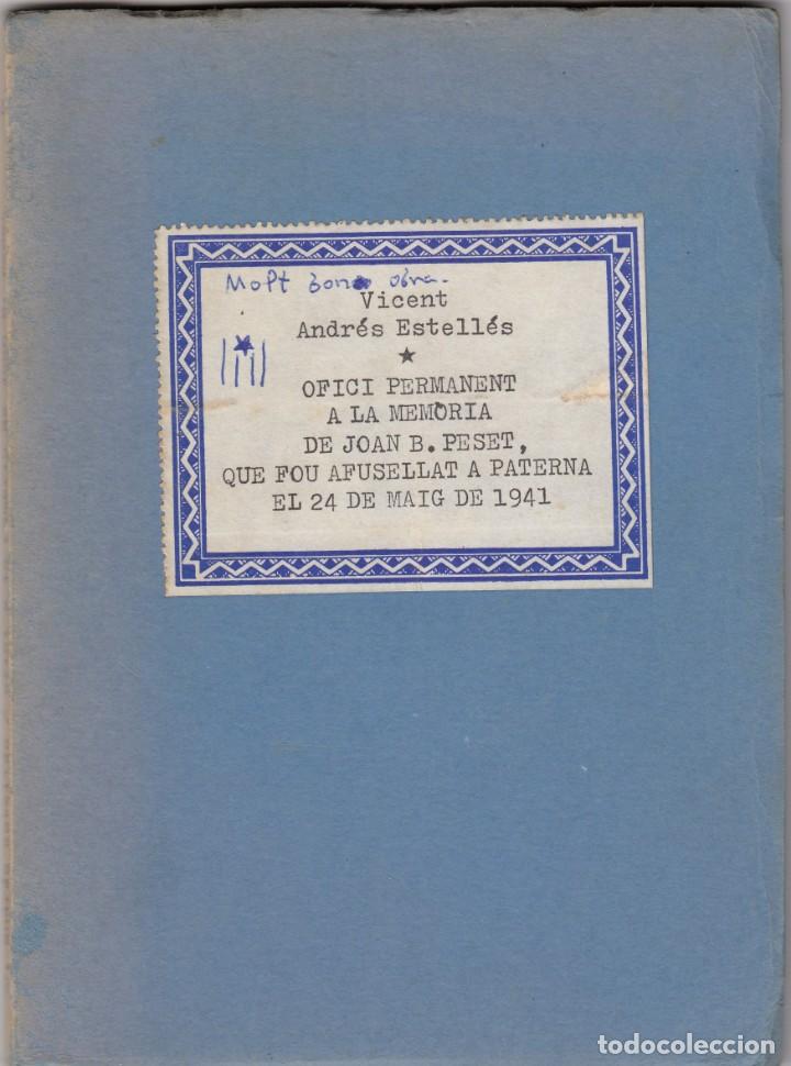 Second hand books: OFICI PERMANENT A LA MEMORIA DE JOAN B. PESET-ACB