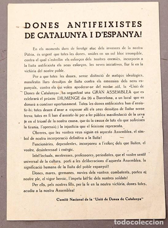 Libri di seconda mano: DONES ANTIFEIXISTES DE CATALUNYA I D'ESPANYA - GUERRA CIVIL