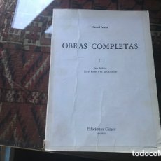 Libros de segunda mano: OBRAS COMPLETAS II. MANUEL AZAÑA. EDICIONES GINER. MADRID 1990. Lote 366270861