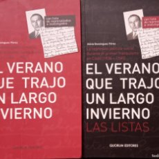 Libros de segunda mano: EL VERANO QUE TRAJO UN LARGO INVIERNO -2 VOLS. (TEXTO+LISTAS DE REPRESALIADOS+CD) - ALICIA DOMÍNGUEZ. Lote 377115529