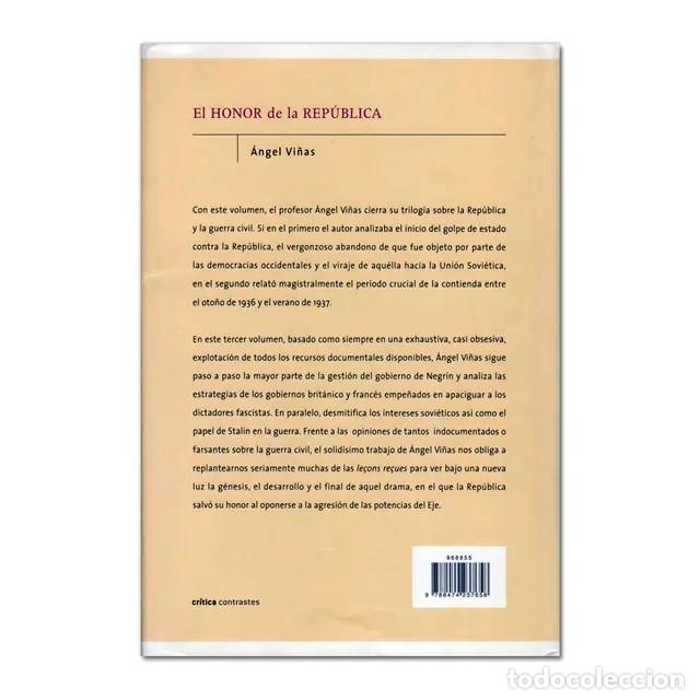 Libros de segunda mano: El honor de la rep&uacute;blica - Foto 2