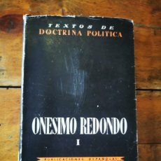 Libros de segunda mano: REDONDO, ONÉSIMO. OBRAS COMPLETAS DE ONÉSIMO REDONDO. I. Lote 397801524