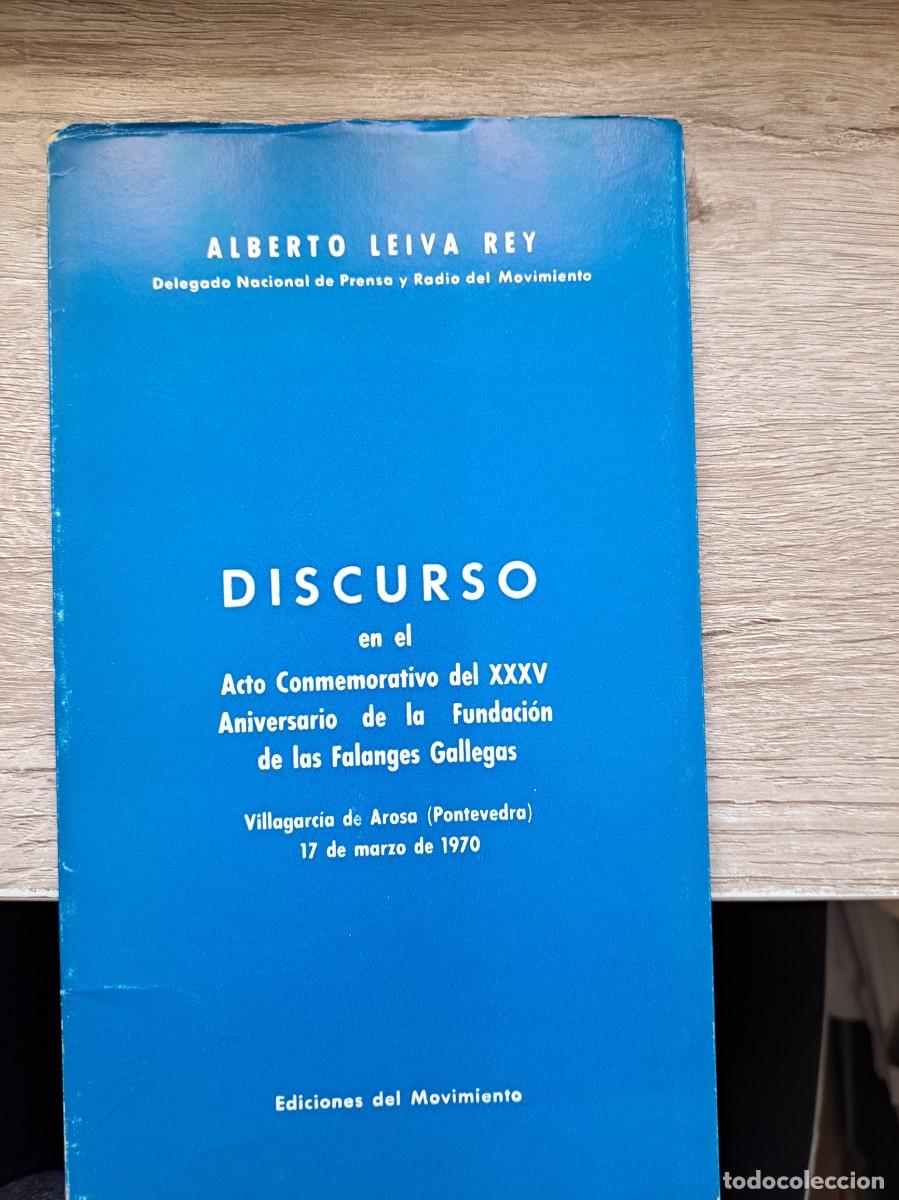 Gebrauchte B&uuml;cher: Discurso en el acto conmemorativo del 35 aniversario de la fundaci&oacute;n de las falanges gallegas