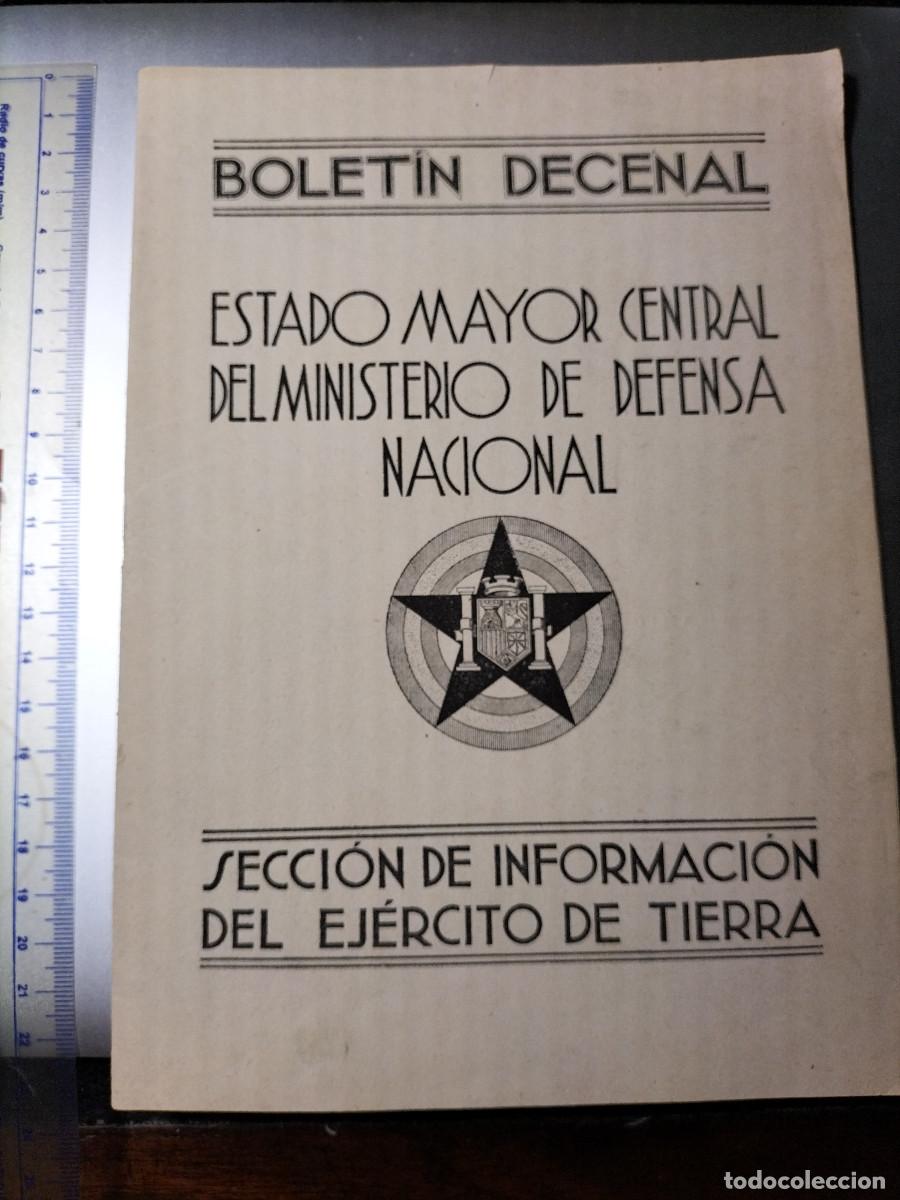 Gebrauchte B&uuml;cher: BOLET&Iacute;N DECENAL. INFORMACI&Oacute;N DEL EJ&Eacute;RCITO DE TiERRA [ZONA REPUBLICANA]. n.&ordm; 6. 31 de julio de 1937.