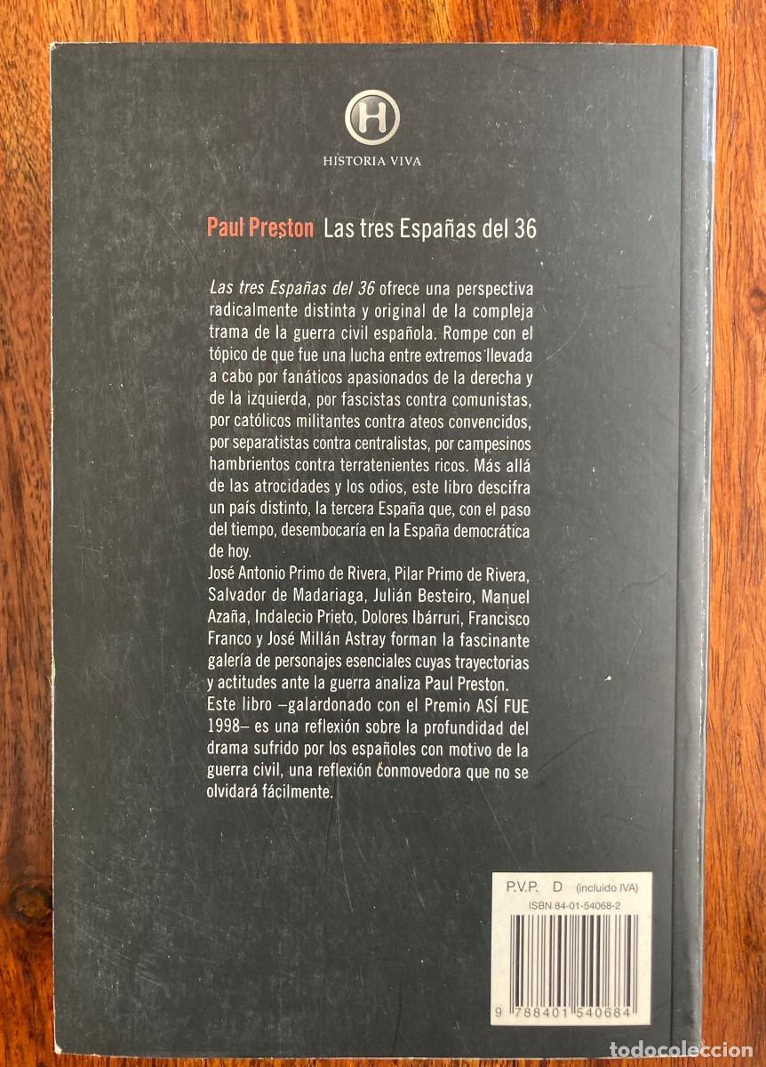 Libros de segunda mano: Las tres Espa&ntilde;as del 36 - Foto 2