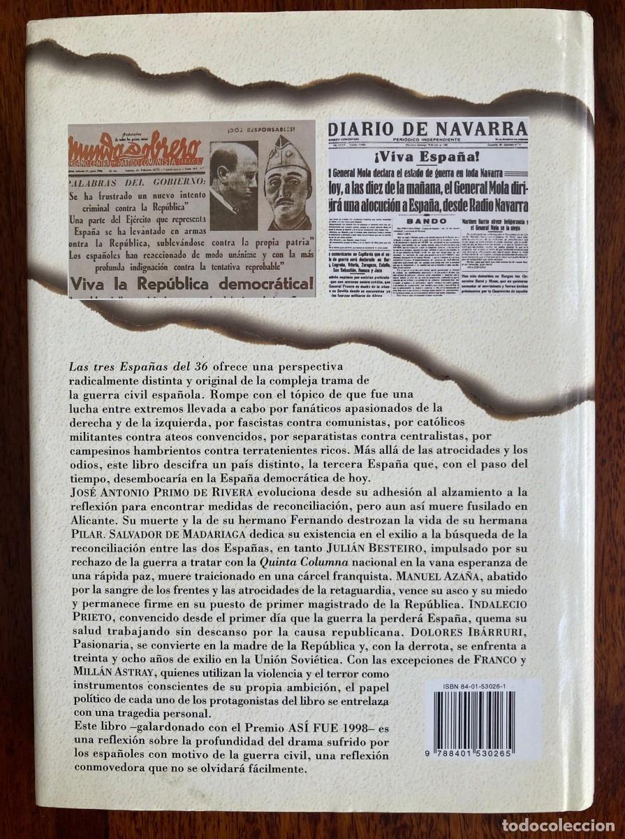 Libros de segunda mano: Las tres Espa&ntilde;as del 36 - Foto 2