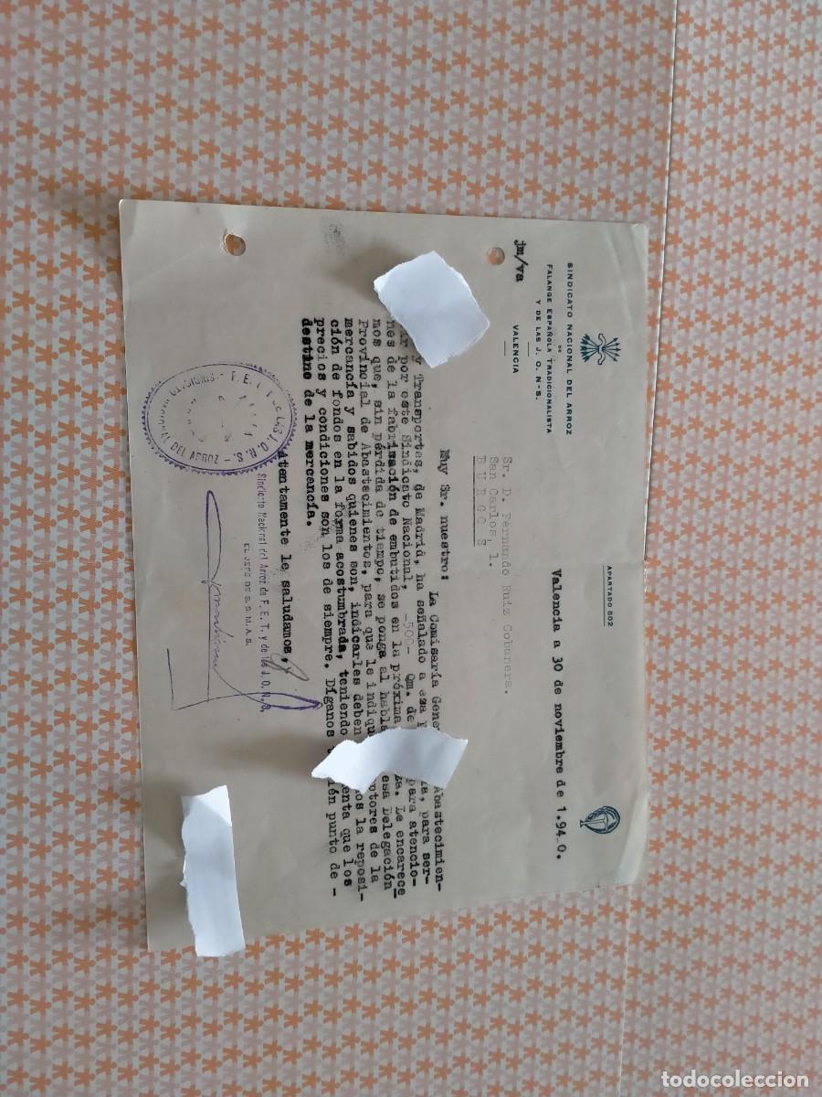 Gebrauchte B&uuml;cher: documento de falange de valencia a&ntilde;o 1940