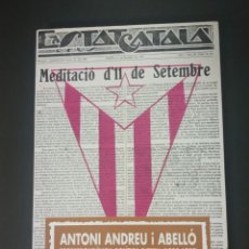 Libros de segunda mano: ANTONI ANDREU I ABELLÓ CORRESPONDÈNCIA POLÍTICA DE L'EXILI 1938-1939. JORDI TOUS I VALLVÈ. 1999