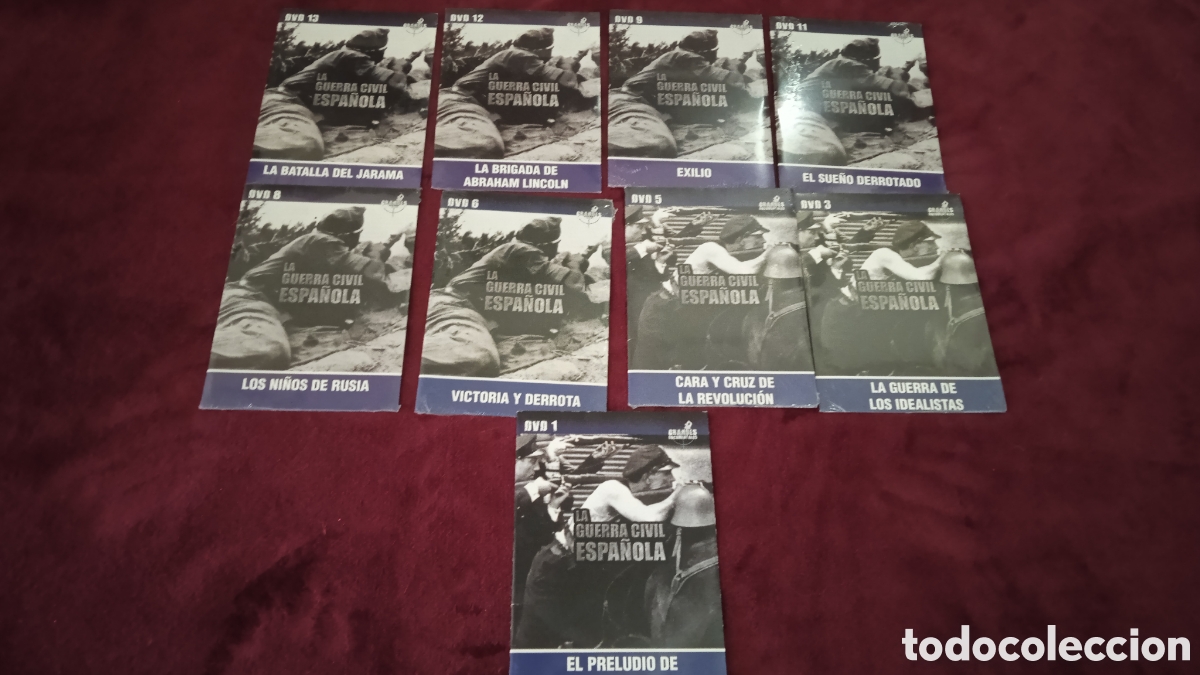 Second hand books: DVD LA GUERRA CIVIL ESPA&Ntilde;OLA - LOTE 9 DVDS - GRANDES DOCUMENTALES - PRECINTADOS