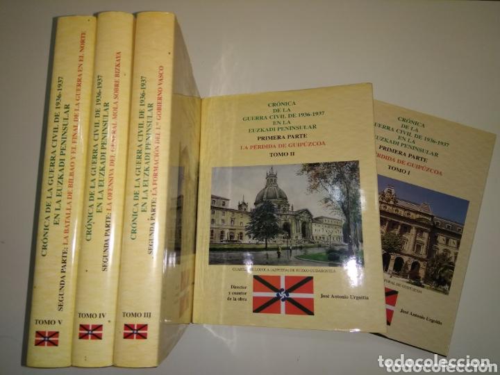 Gebrauchte B&uuml;cher: Cr&oacute;nica de la guerra civil de 1936-1937 en la Euzkadi peninsular 5 VOLS COMPLETA URGOITIA