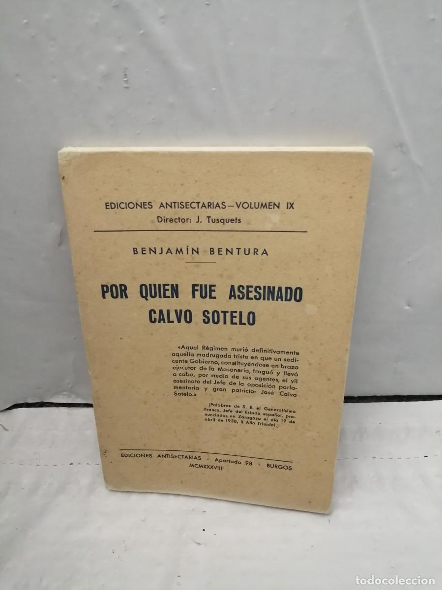Gebrauchte B&uuml;cher: Por qui&eacute;n fue asesinado Calvo Sotelo (Primera edici&oacute;n 1938)