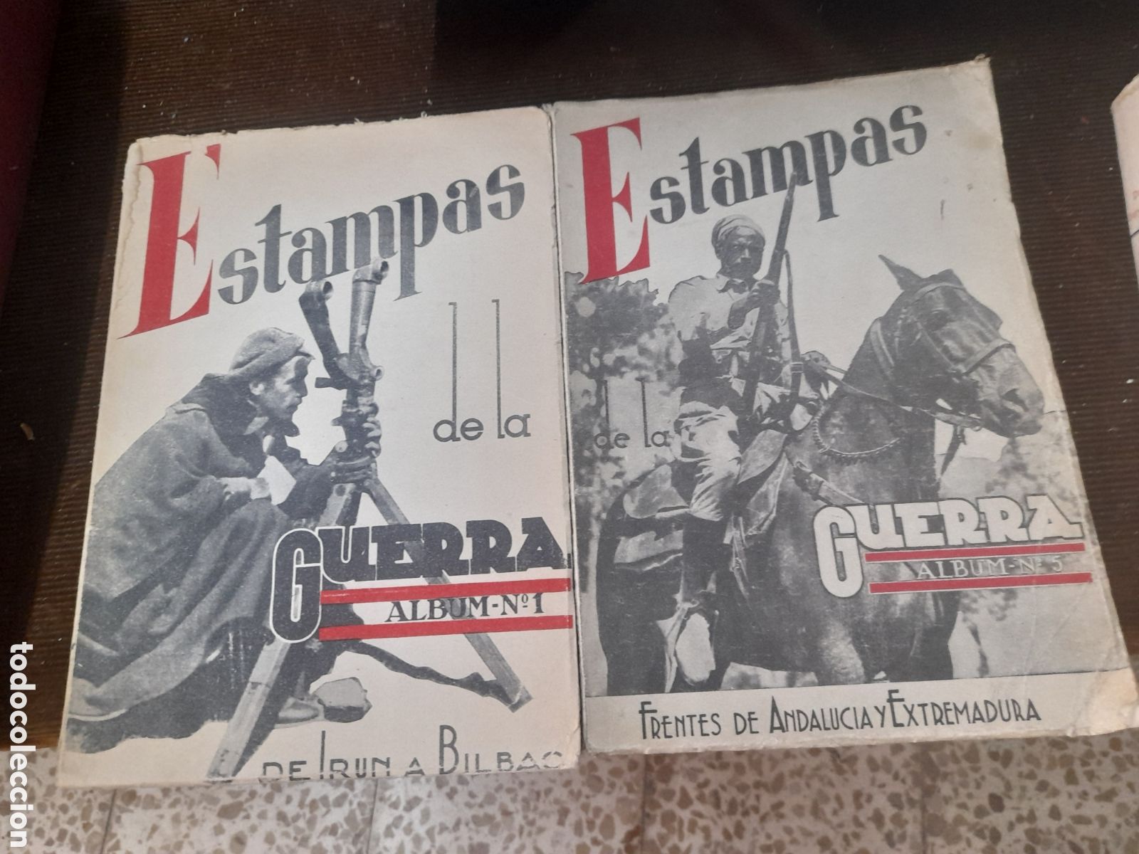 Libri di seconda mano: Estampas de la Guerra civil espa&ntilde;ola, &Aacute;lbum 1 y 4