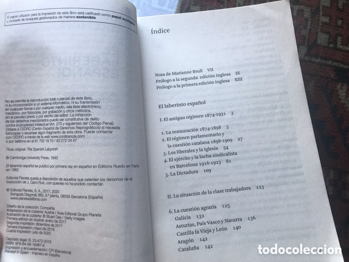 Libros de segunda mano: El laberinto espa&ntilde;ol. Gerald Brenan. Austral - Foto 4