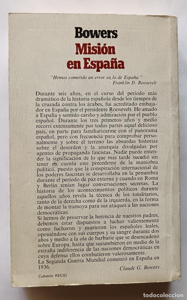 Libros de segunda mano: Bower- Misi&oacute;n en Espa&ntilde;a. - Foto 2