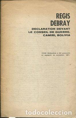 Libros de segunda mano: REGIS DEBRAY. DECLARATION DEVANT LE CONSEIL DE GUERRE. - VV.AA. - Foto 1