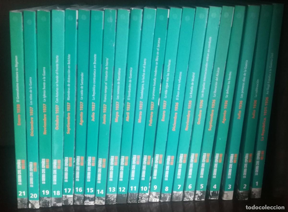 Second hand books: La Guerra Civil Espa&ntilde;ola mes a mes - Biblioteca el mundo: Lote con los 21 primeros tomos