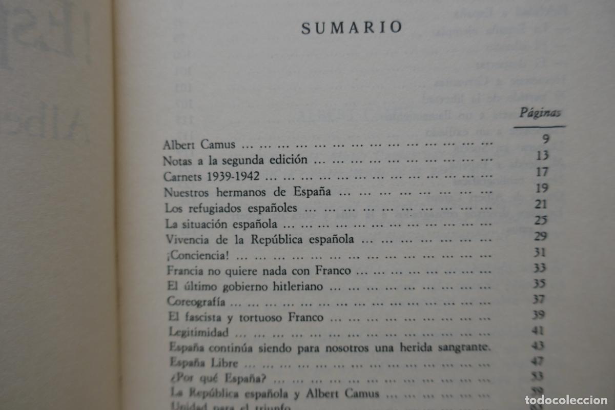 Libros de segunda mano: Albert Camus &iexcl; Espa&ntilde;a libre! Editorial J&uacute;car 1978 - Foto 8