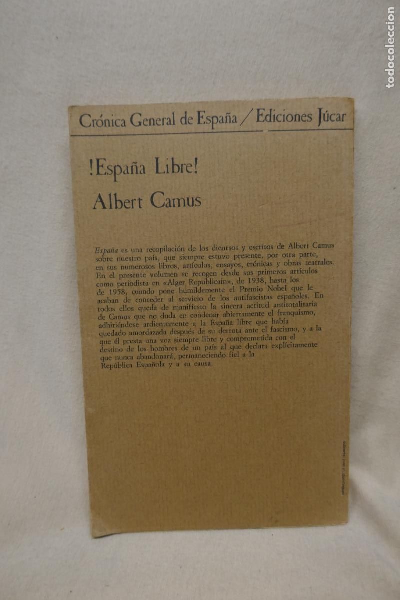 Libros de segunda mano: Albert Camus &iexcl; Espa&ntilde;a libre! Editorial J&uacute;car 1978 - Foto 17