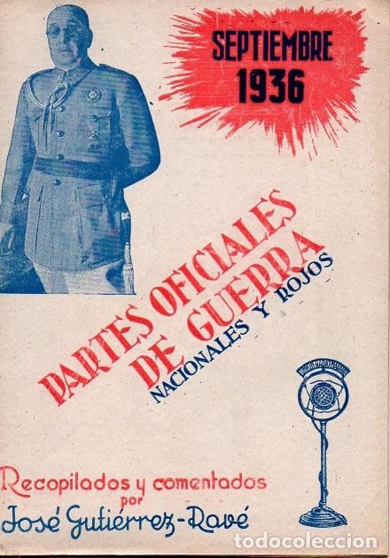 Second hand books: Partes Oficiales de Guerra - nacionales y rojos - N&ordm; 3 - Septiembre 1936