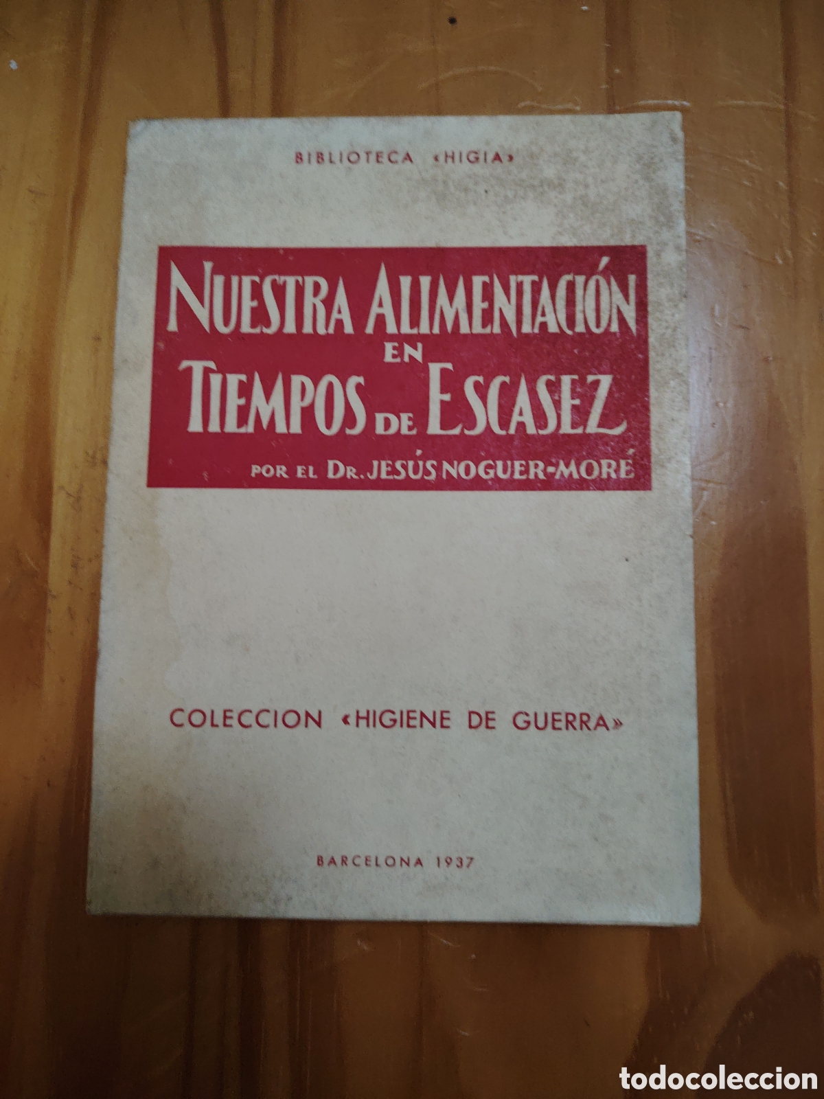 Second hand books: Nuestra alimentaci&oacute;n en tiempos de escasez. Por el Dr. Jes&uacute;s Noguer-More