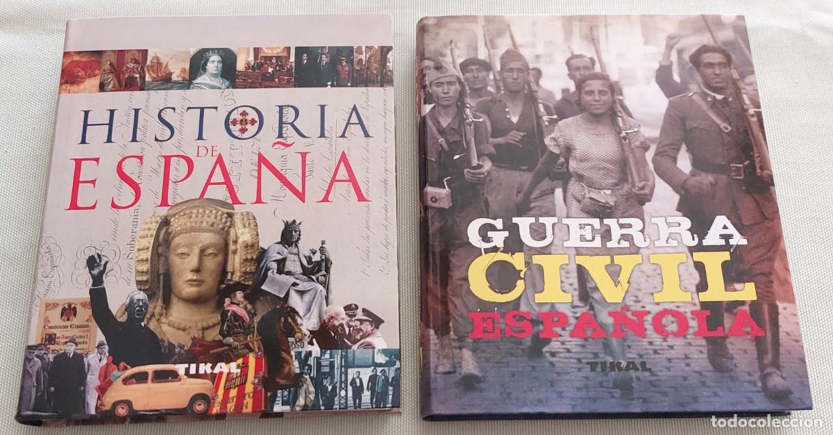 Second hand books: Lote 2 libros enciclopedia. Historia de Espa&ntilde;a. Guerra civil espa&ntilde;ola.