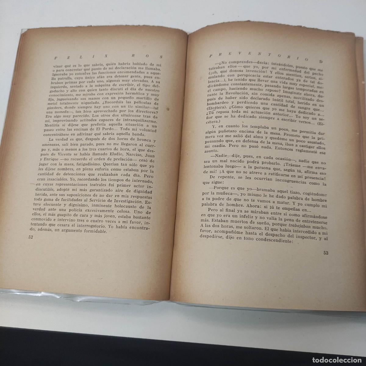 Libros de segunda mano: FELIX ROS: - PREVENTORIO - Foto 6