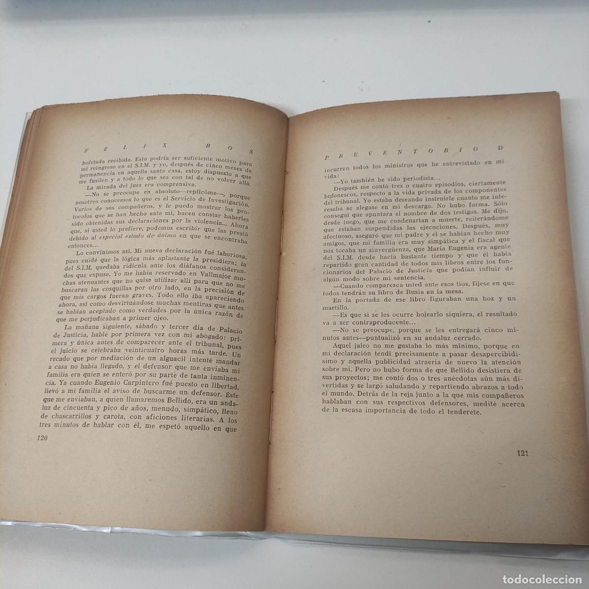 Libros de segunda mano: FELIX ROS: - PREVENTORIO - Foto 8