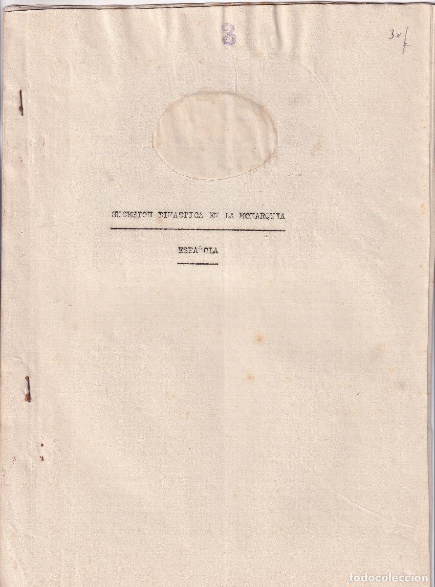 Second hand books: JUNTA TRADICIONALISTA CARLISTA. SUCESI&Oacute;N DIN&Aacute;STICA DE LA MONARQU&Iacute;A ESPA&Ntilde;OLA. HACIA 1939-40