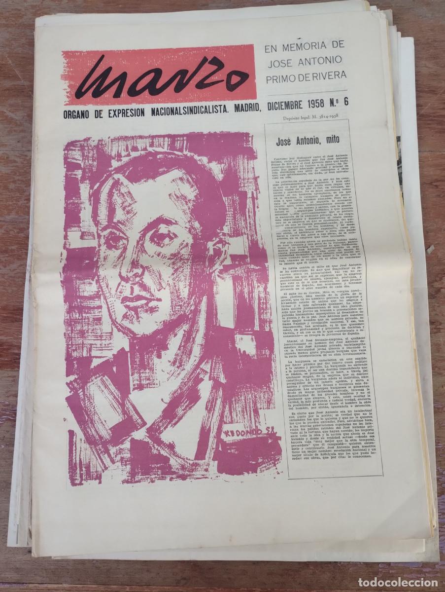 Second hand books: PERIODICO MARZO - N&ordm; 6 1958 - ORGANO NACIONAL DE LAS FALANGES UNIVERSITARIAS