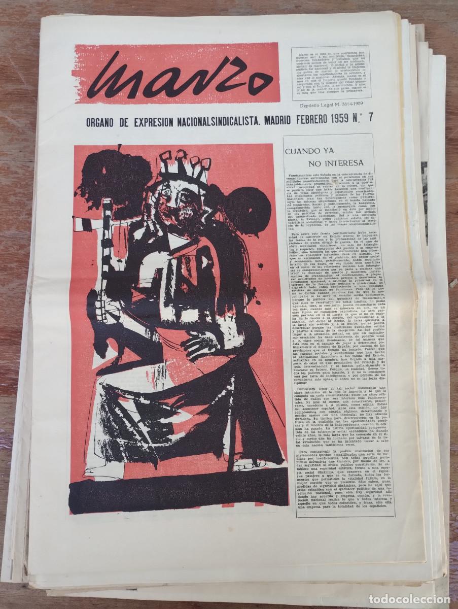 Second hand books: PERIODICO MARZO - N&ordm; 7 1959 - ORGANO NACIONAL DE LAS FALANGES UNIVERSITARIAS