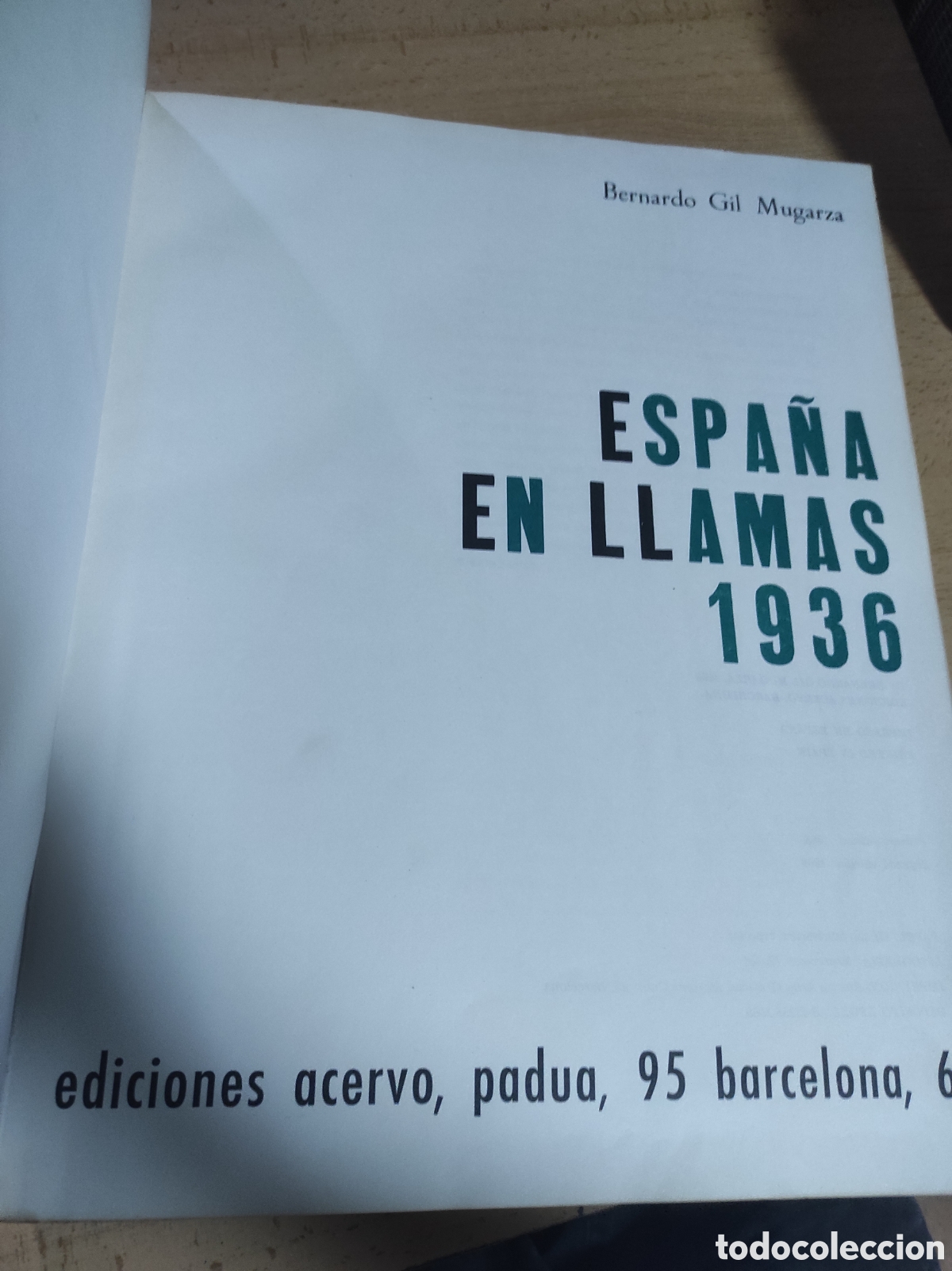 Libros de segunda mano: Espa&ntilde;a en Llamas. 1936. 1&deg;Ed - Foto 3