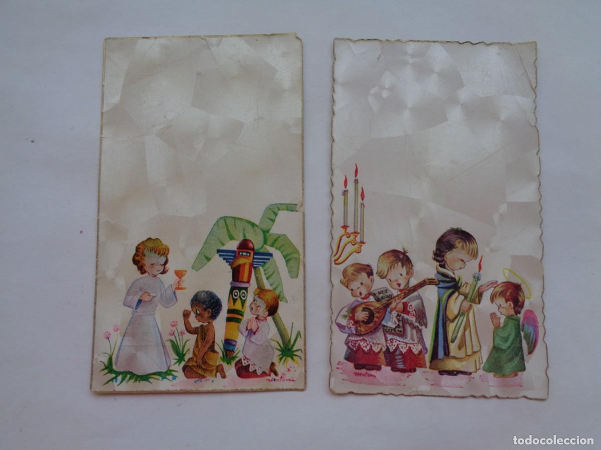 Second hand books: LOTE DE 2 ESTAMPAS DE PRIMERA COMUNION, DE HEMANOS . SEVILLA , 1959 Y 1960