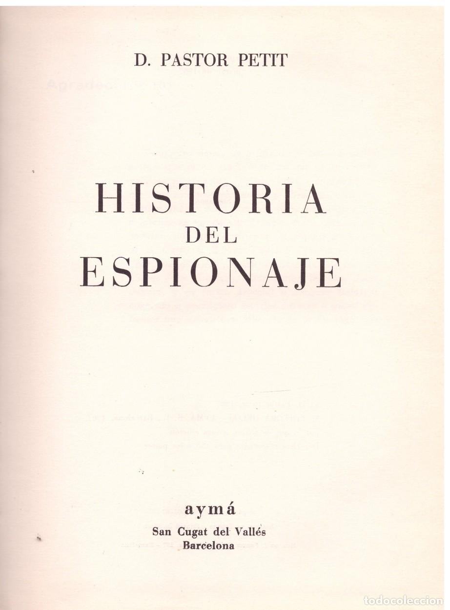 Libros de segunda mano: HISTORIA DEL ESPIONAJE - Foto 1
