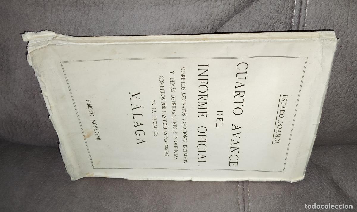 Gebrauchte B&uuml;cher: CUARTO AVANCE INFORME OFICIAL DE LOS ASESINATOS COMETIDOS POR LOS MARXISTAS EN M&Aacute;LAGA, Env&iacute;o gratis