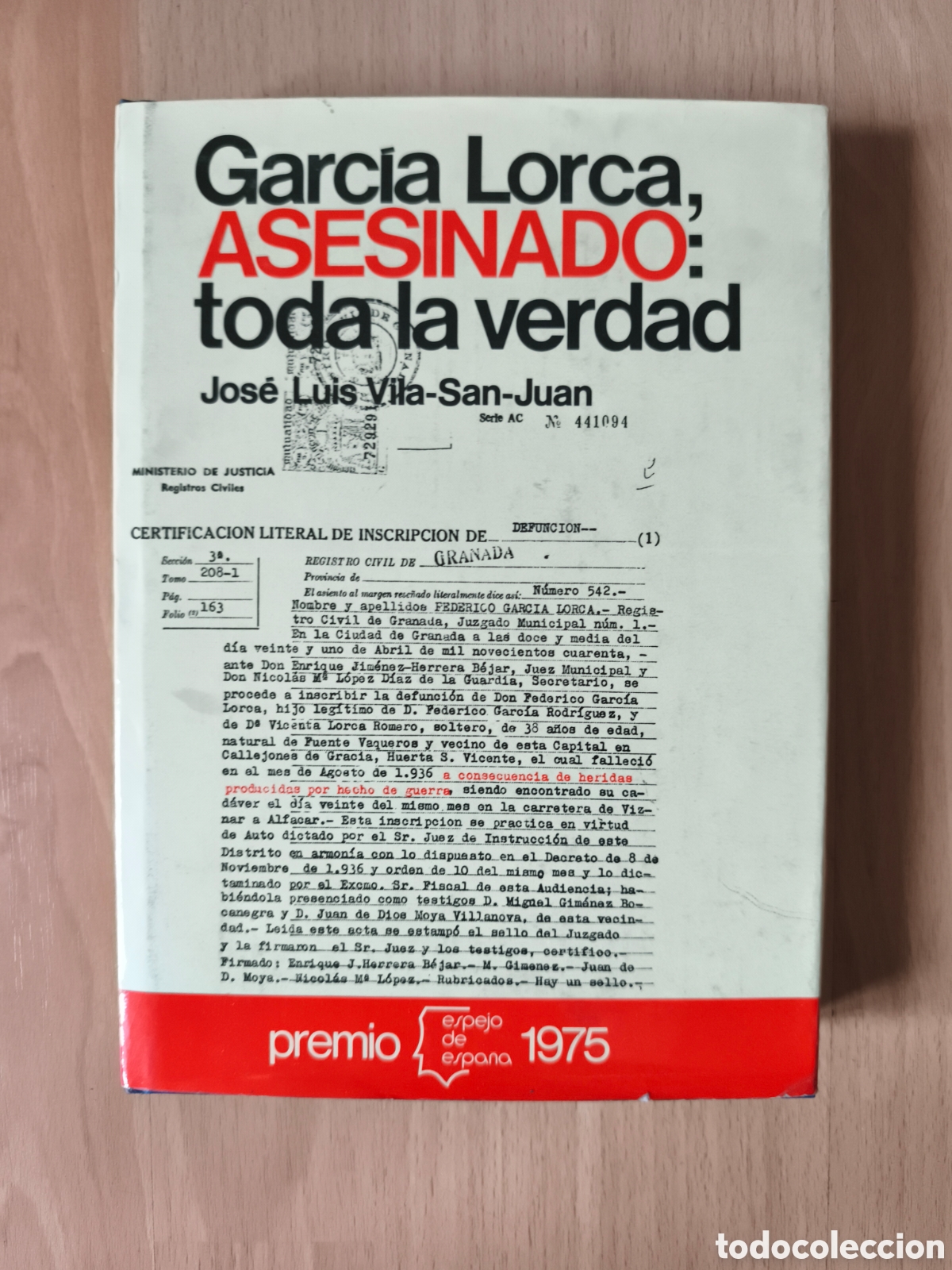 Libri di seconda mano: Garc&iacute;a Lorca asesinado: toda la verdad (Jos&eacute; Luis Vila -San Juan)