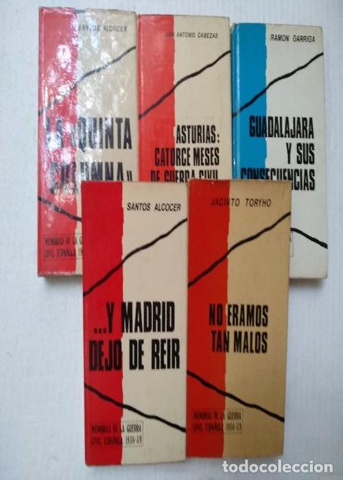 Gebrauchte B&uuml;cher: lote 5 libros guerra civil LA QUINTA COLUMNA, ASTURIAS CATORCE MESES, GUADALAJARA