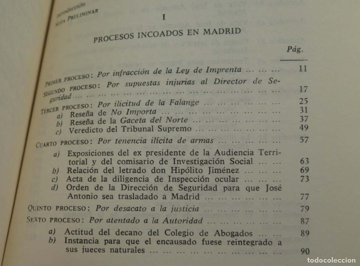 Libros de segunda mano: LOS PROCESOS DE JOSE ANTONIO 1969 - Foto 2