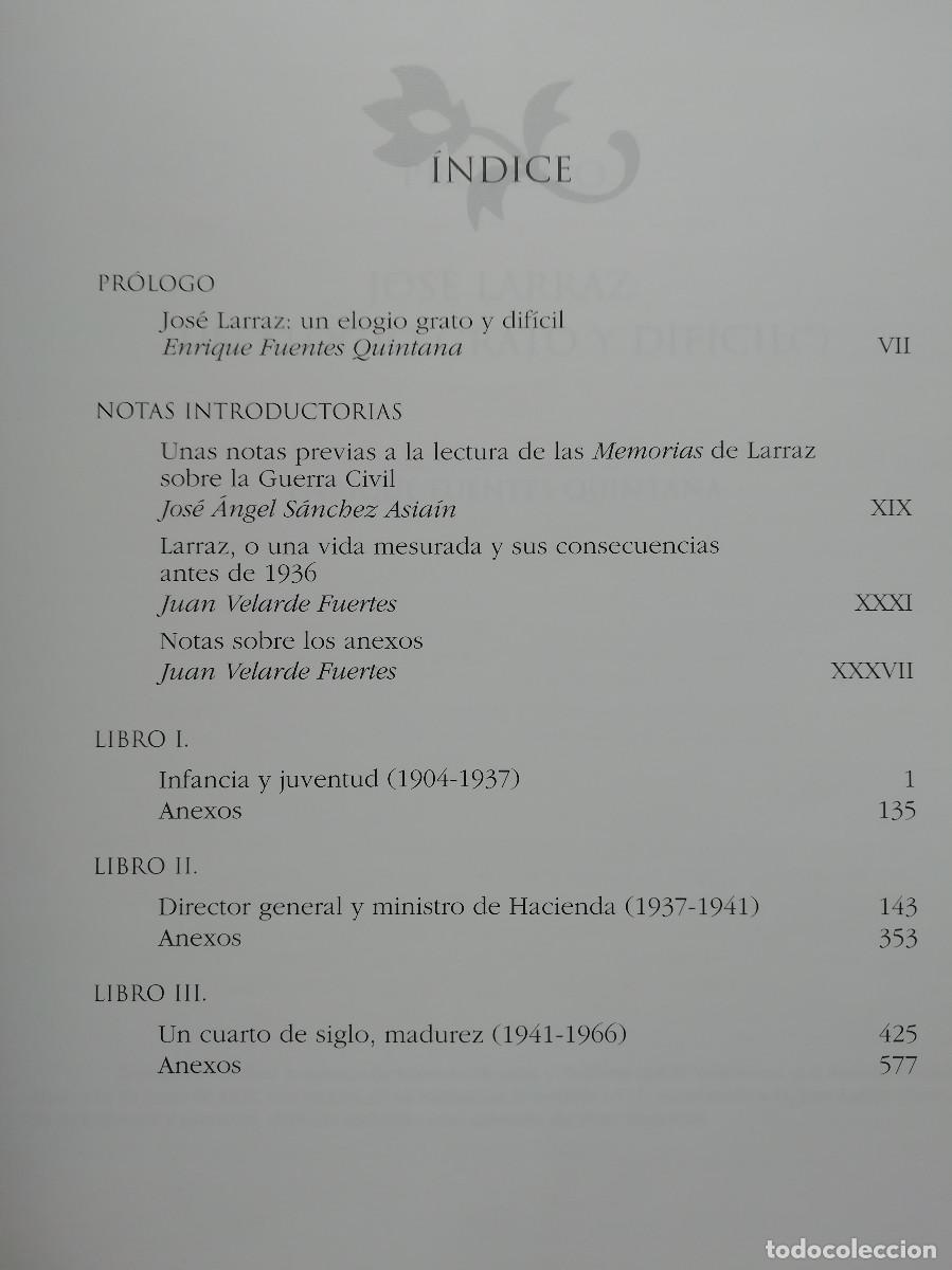 Libros de segunda mano: Memorias - Jos&eacute; Larraz - Foto 2