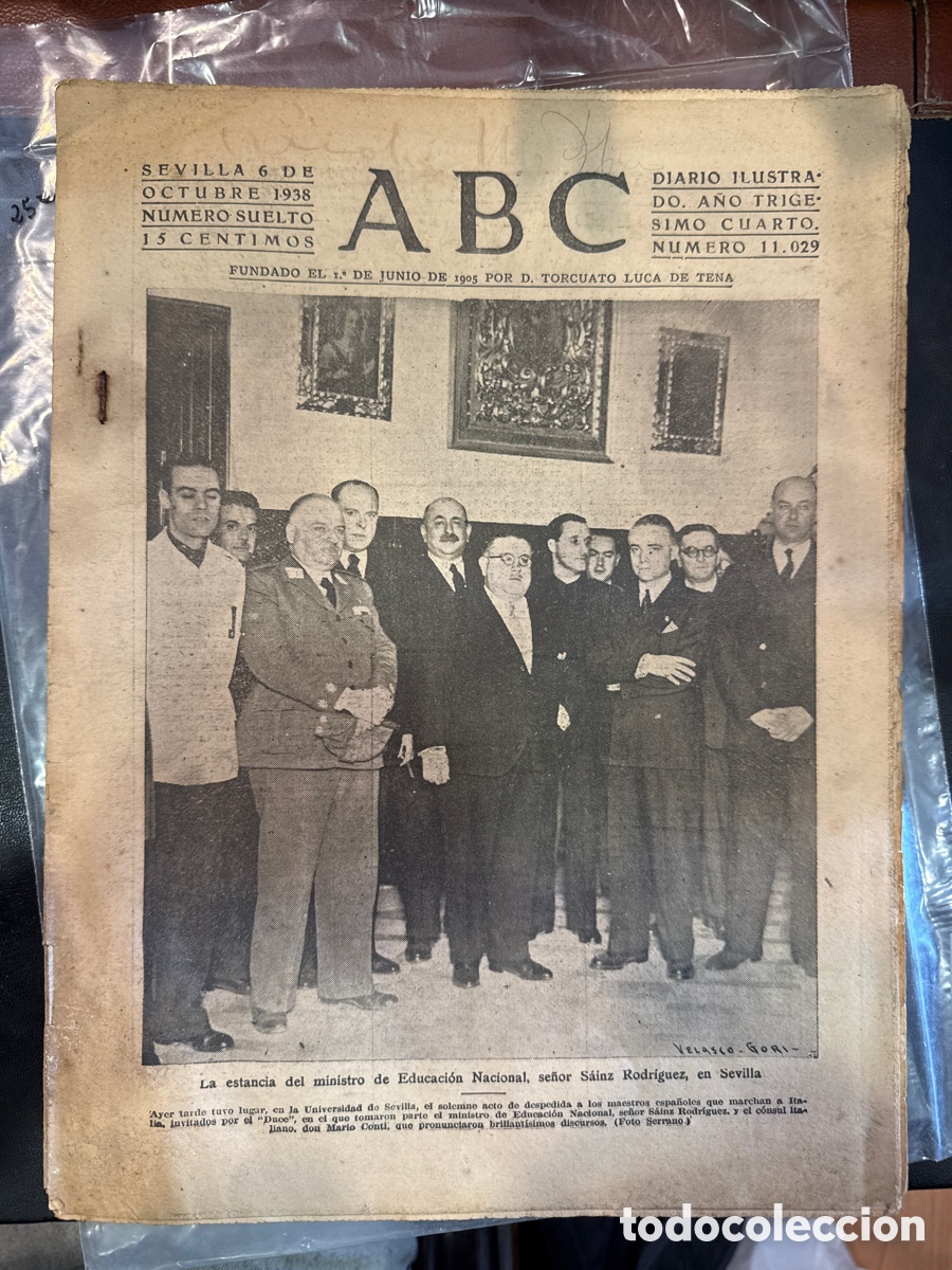 Livres d'occasion: ABC: Diario ilustrado. N&ordm; 11029. Sevilla, 6 de octubre de 1938