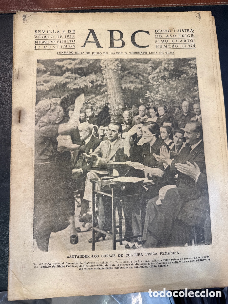Second hand books: ABC: Diario ilustrado. N&ordm; 10975. Sevilla, 4 de agosto de 1938