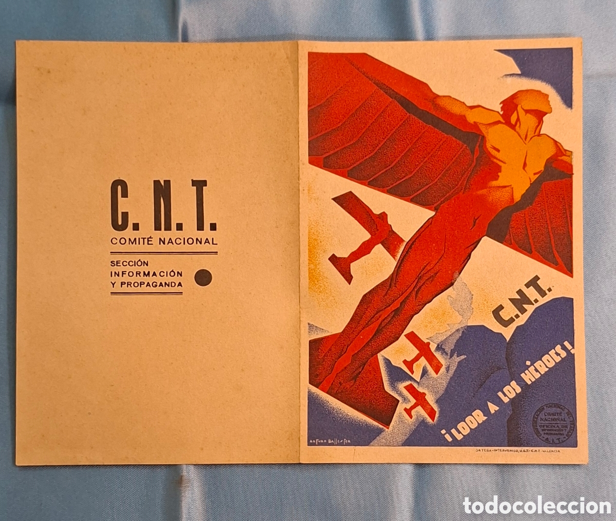 Libros de segunda mano: Folleto original CNT &ndash; &iexcl;Loor a los h&eacute;roes! (Guerra Civil Espa&ntilde;ola)