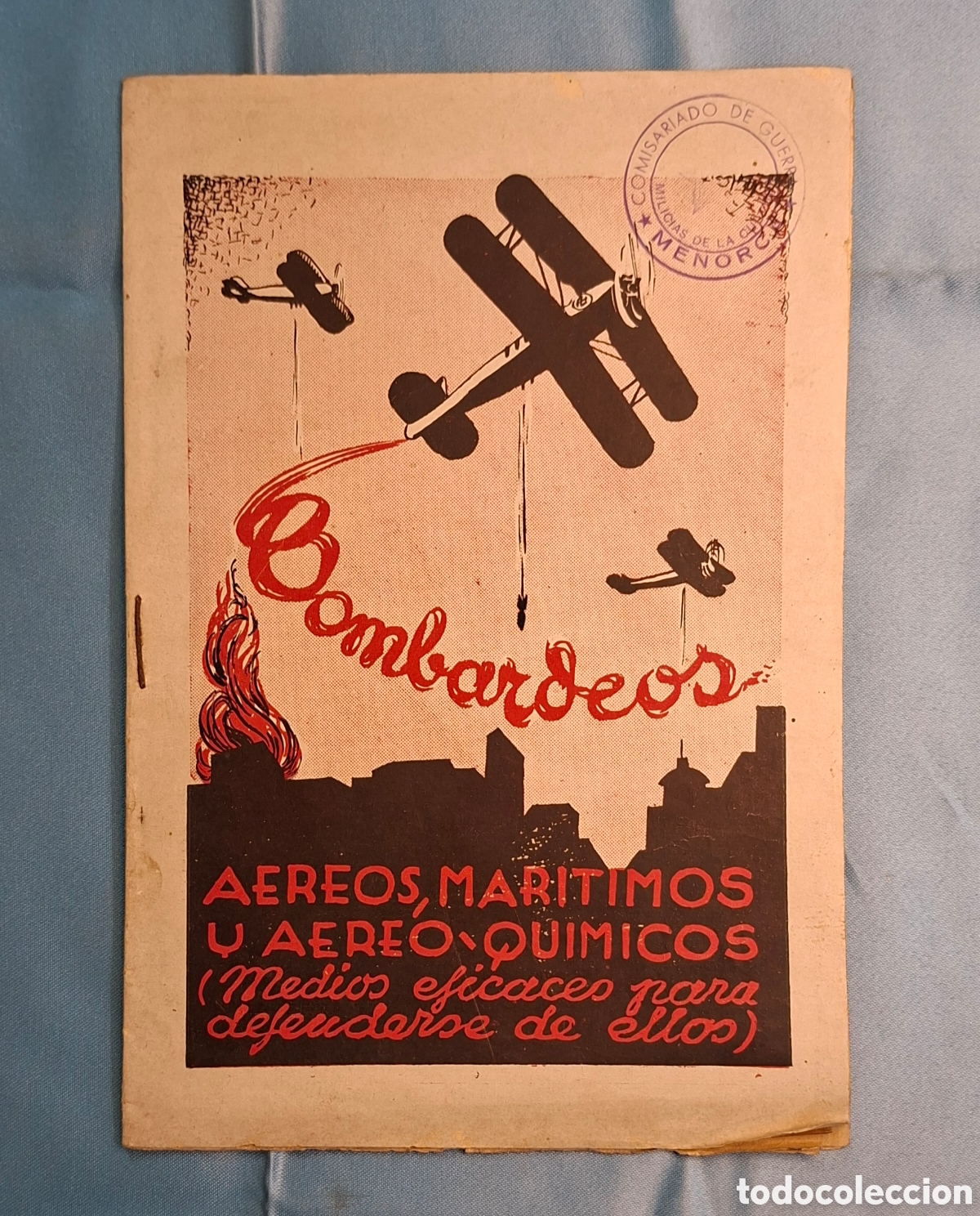 Libros de segunda mano: Folleto Bombardeos Aereos Maritimos