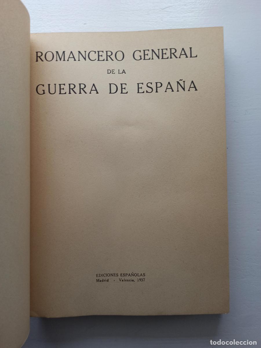 Libros de segunda mano: Romancero general de la guerra de Espa&ntilde;a - Foto 4