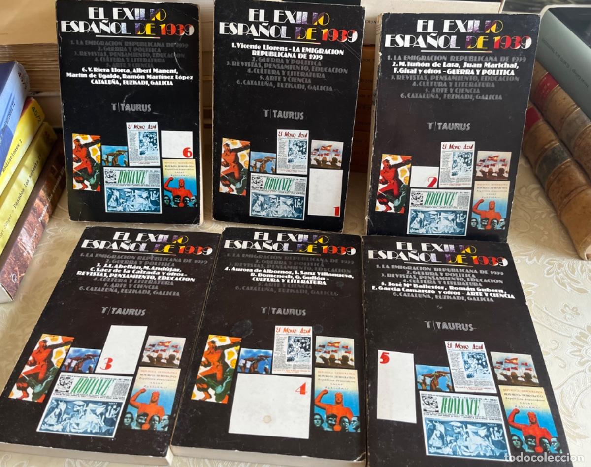 Libros de segunda mano: Abellan, Jos&eacute; Luis (dir.).- El exilio espa&ntilde;ol de 1939 ( 6 vols.)