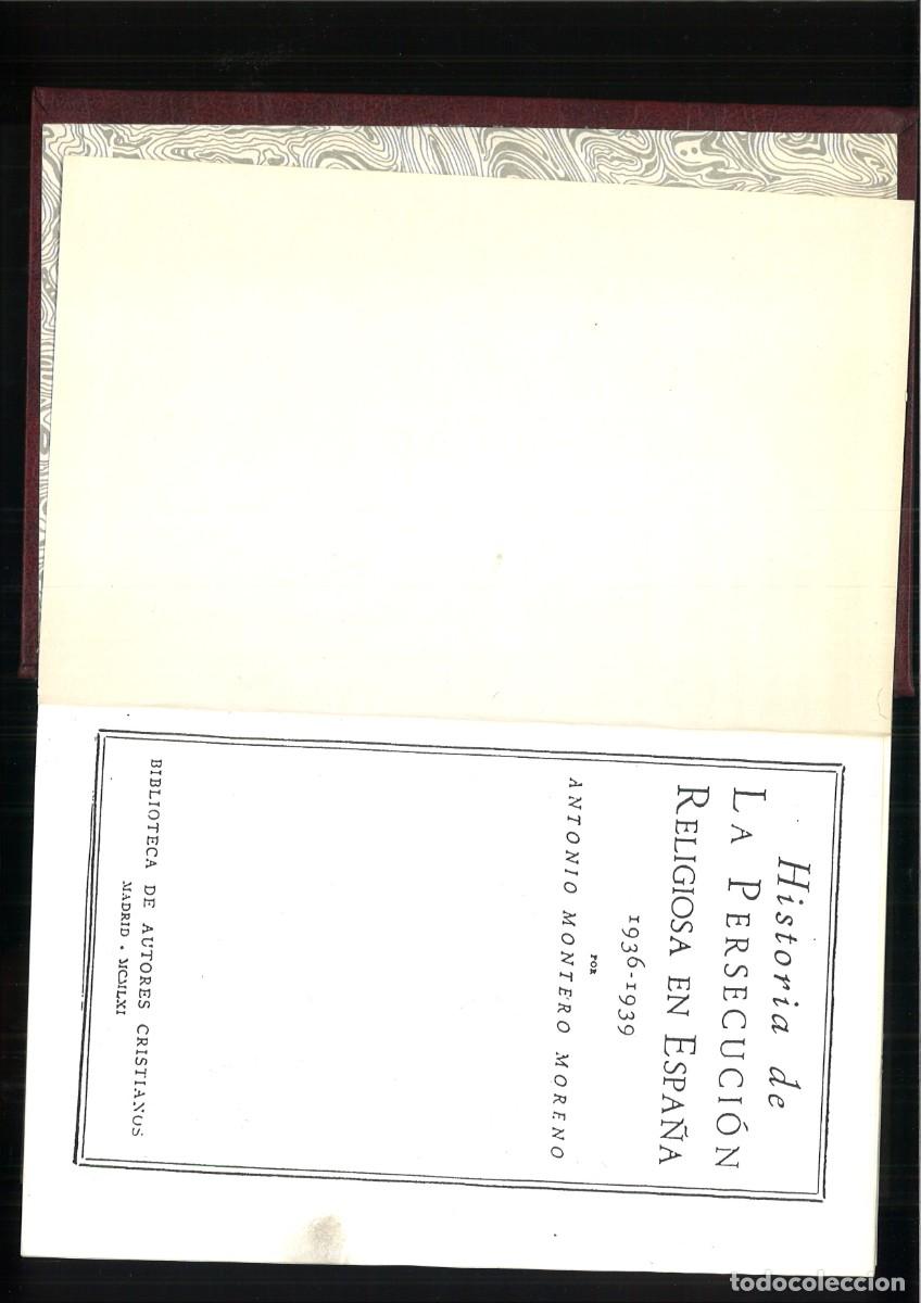 Libros de segunda mano: HISTORIA DE LA PERSECUCION RELIGIOSA EN ESPA&Ntilde;A 1936-1939. Antonio Montero Moreno