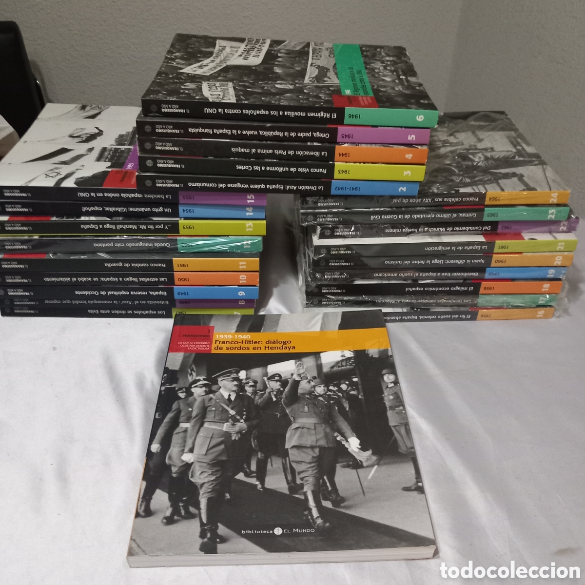 Libros de segunda mano: EL FRANQUISMO A&Ntilde;O a A&Ntilde;O:24&times;TOMOS(BIBLIOTECA EL MUNDO)ALGUNOS PRECINTADOS