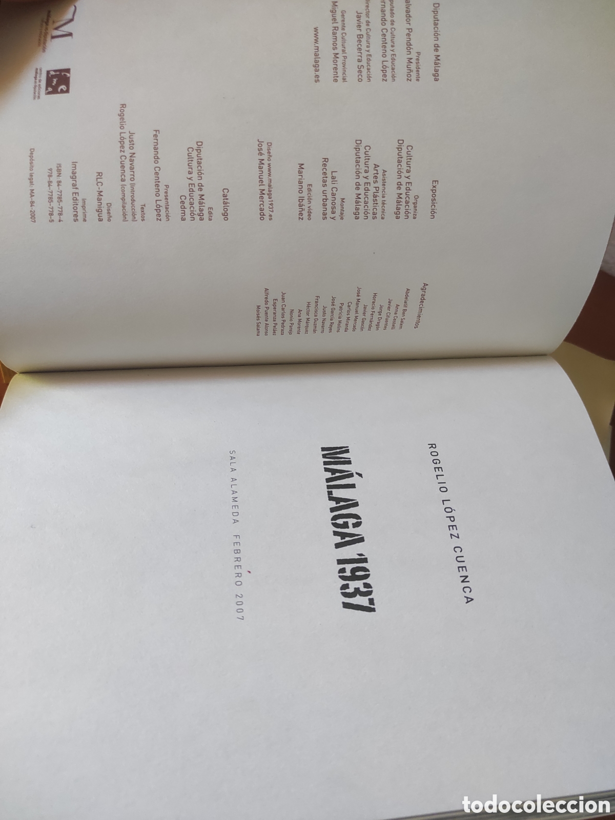 Libros de segunda mano: M&aacute;laga, 1937. Rogelio L&oacute;pez Cuenca - Foto 3