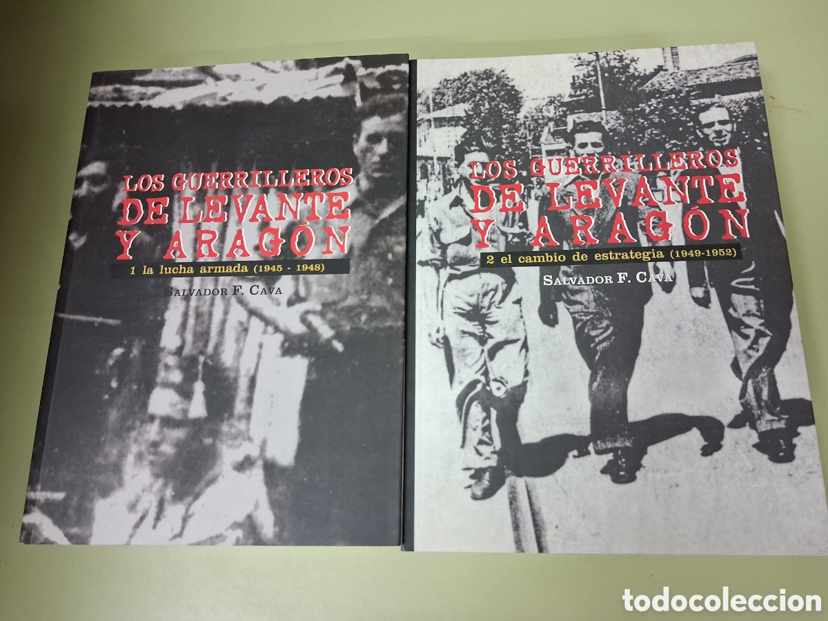 Libros de segunda mano: LOTE 2 TOMOS LIBRO LOS GUERRILLEROS DE LEVANTE Y ARAGON SALVADOR CAVA MAQUIS