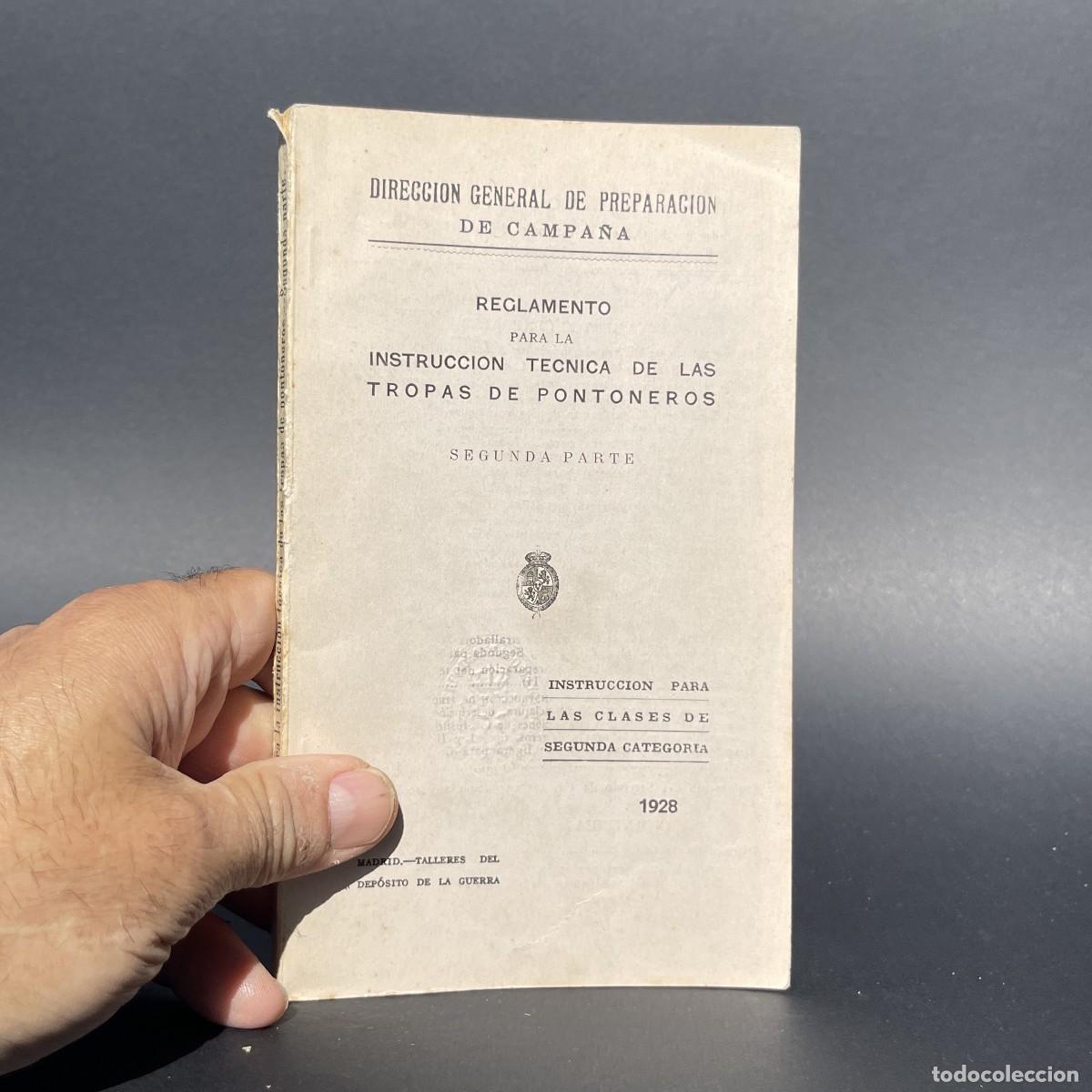 Gebrauchte B&uuml;cher: A&ntilde;o 1928 - Reglamento para la Instrucci&oacute;n de las Tropas de Pontoneros - Ingenier&iacute;a - Ejercito