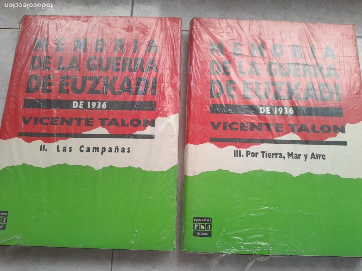 Libros de segunda mano: MEMORIA DE LA GUERRA DE EUZKADI DE 1936. VICENTE TALON. II LAS CAMPA&Ntilde;AS. III POR TIERRA MAR Y AIRE,